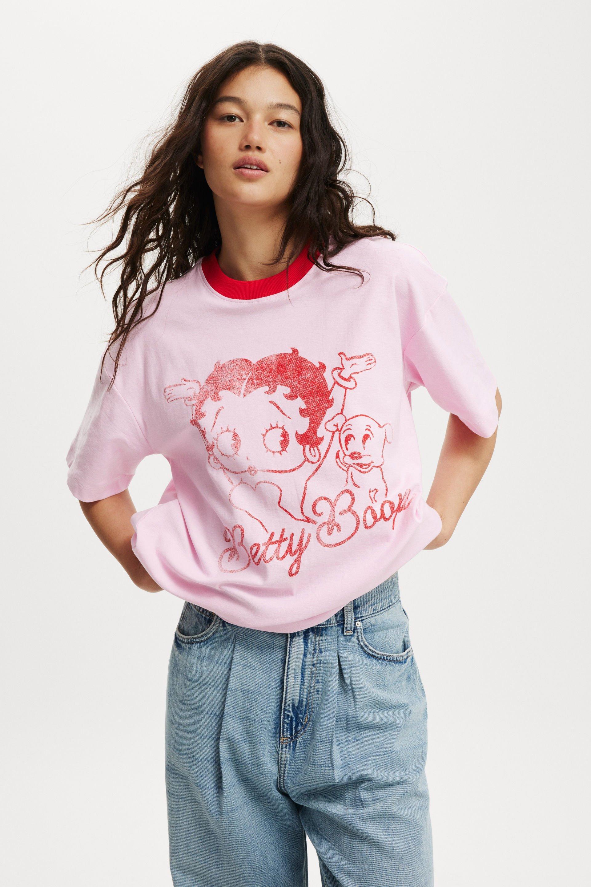 Cotton On Women - Betty Boop Graphic Tee - Lcn bbp betty boop betty and puddy/ bright pi Product Image