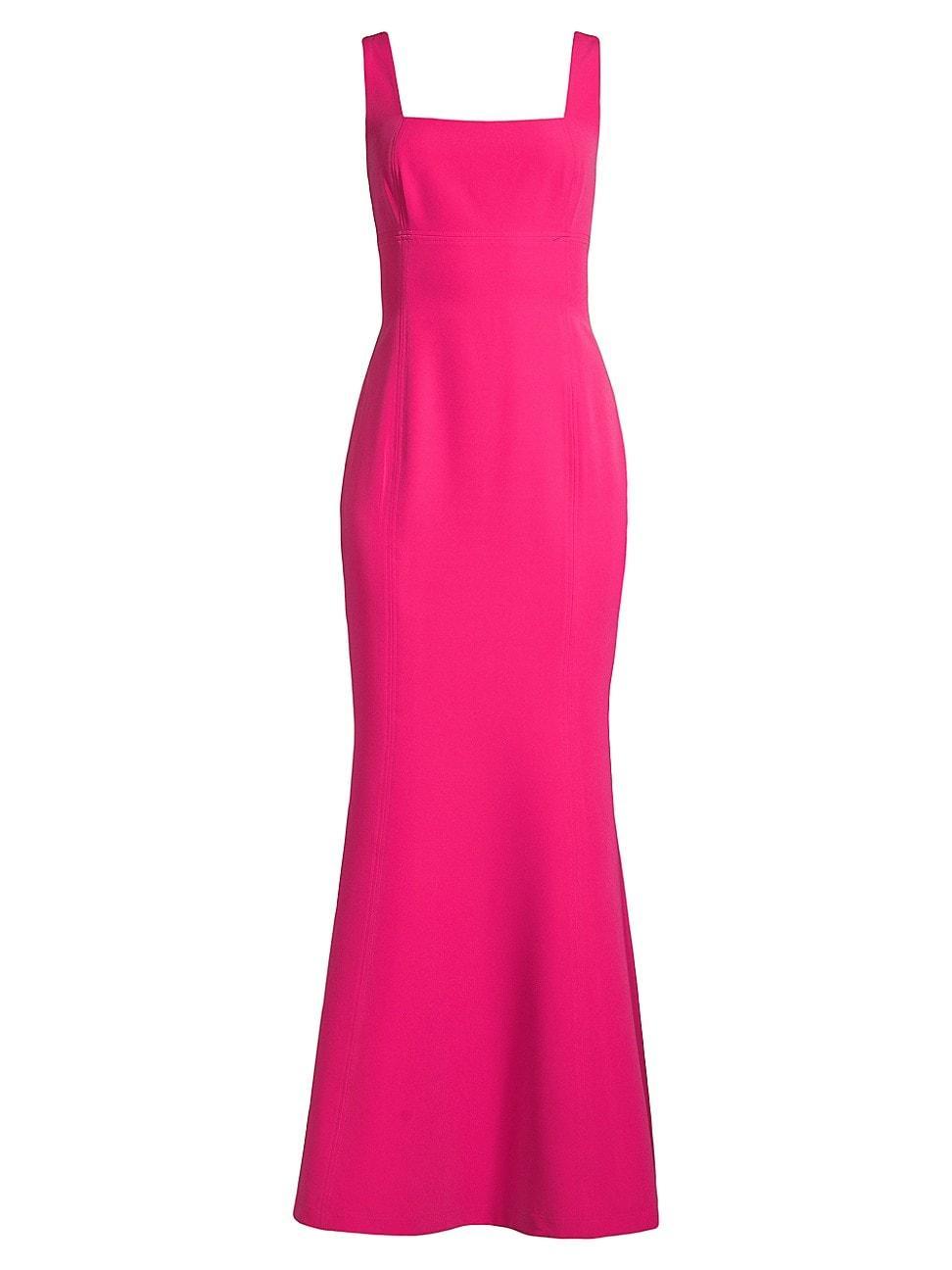 Womens Square-Neck Trumpet Gown Product Image