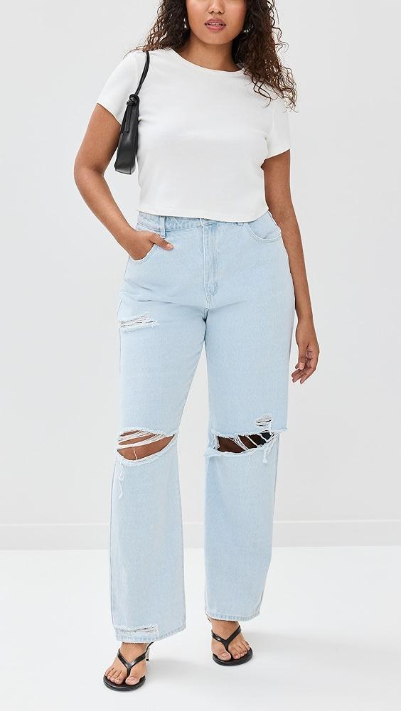 ABRAND Carrie Iris Rip Jeans | Shopbop Product Image