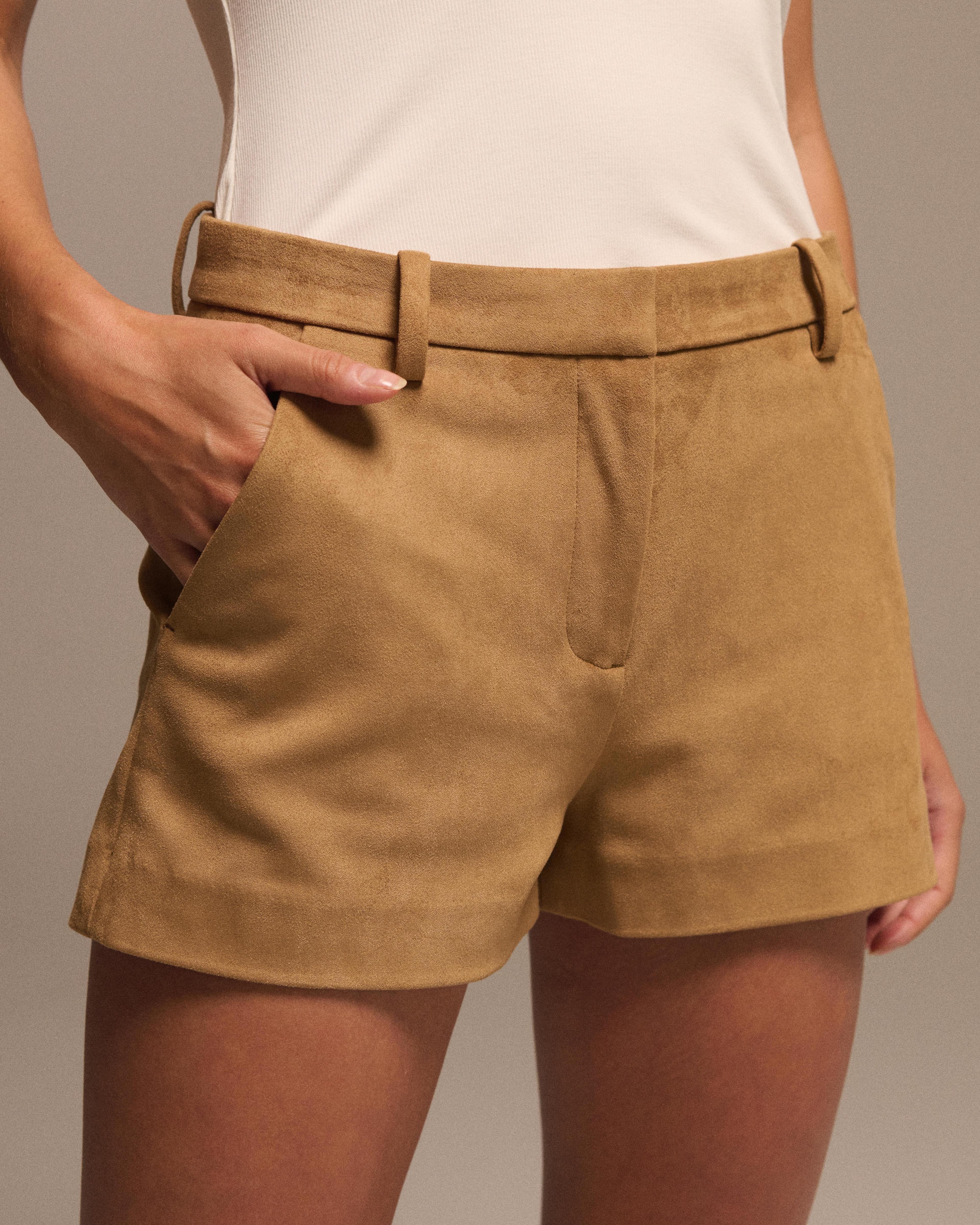 Mid Rise Vegan Suede Short Product Image