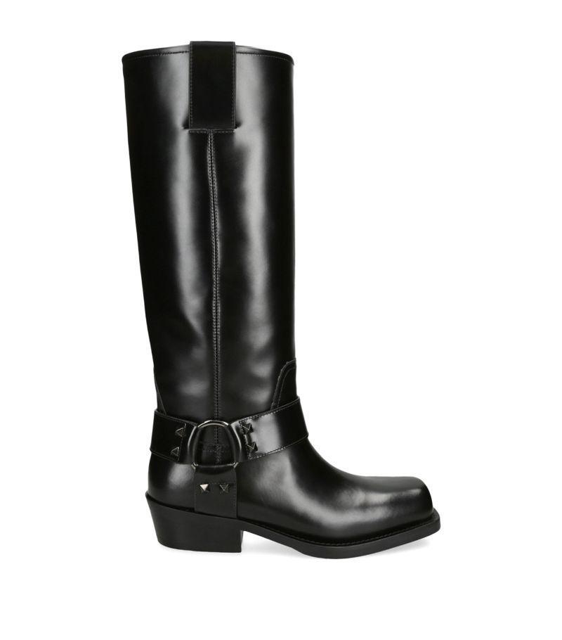 Valentino Garavani Womens Rockstud Biker Boots Product Image