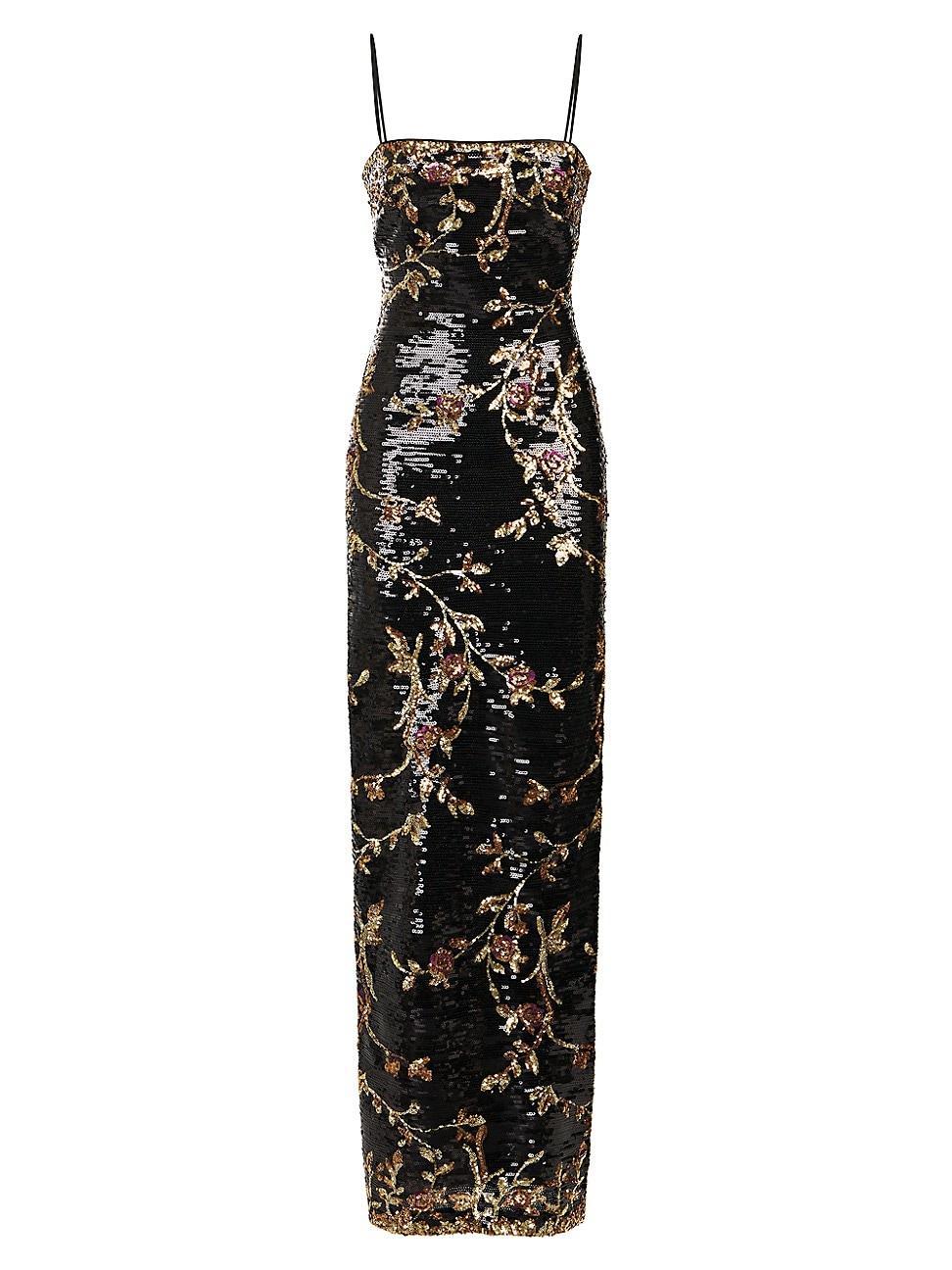 Womens Yazmeen Floral Sequin-Embellished Column Gown Product Image