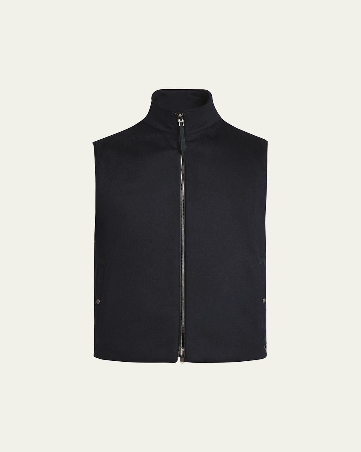 Mens Zip Cashmere Vest Product Image