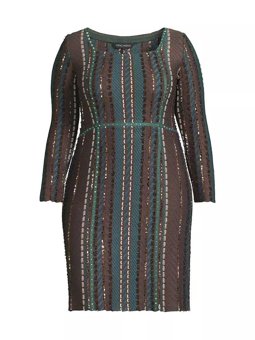 Plus Tweed Long-Sleeve Dress Product Image