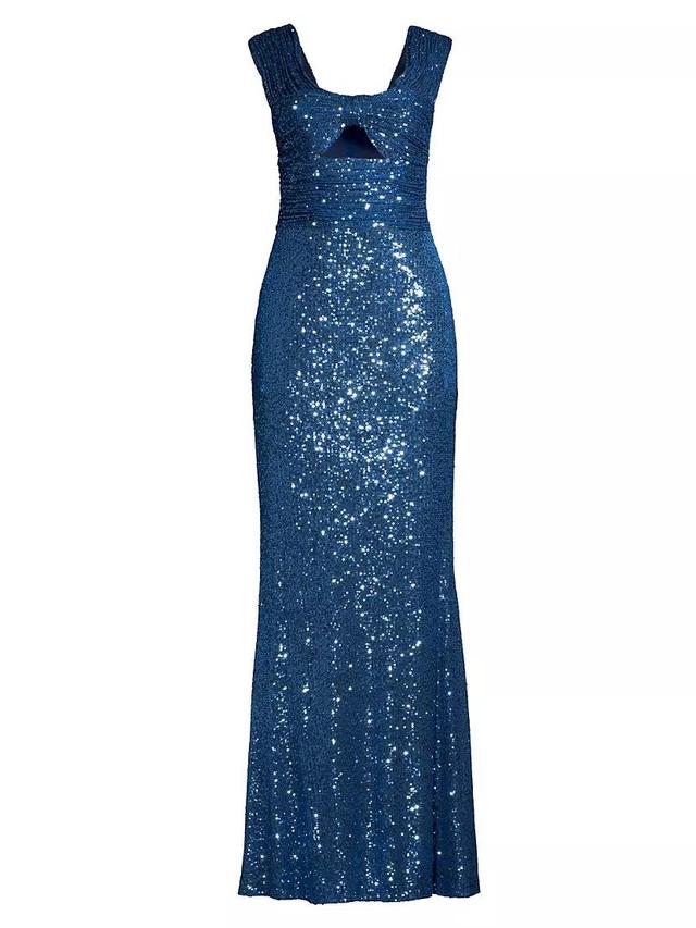 Sequin Keyhole Column Gown Product Image