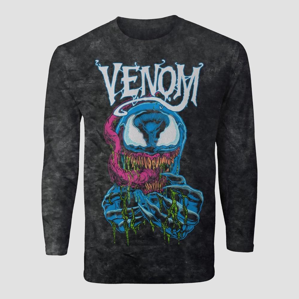 Mens Marvel Venom Long Sleeve Graphic T-Shirt - Black Product Image