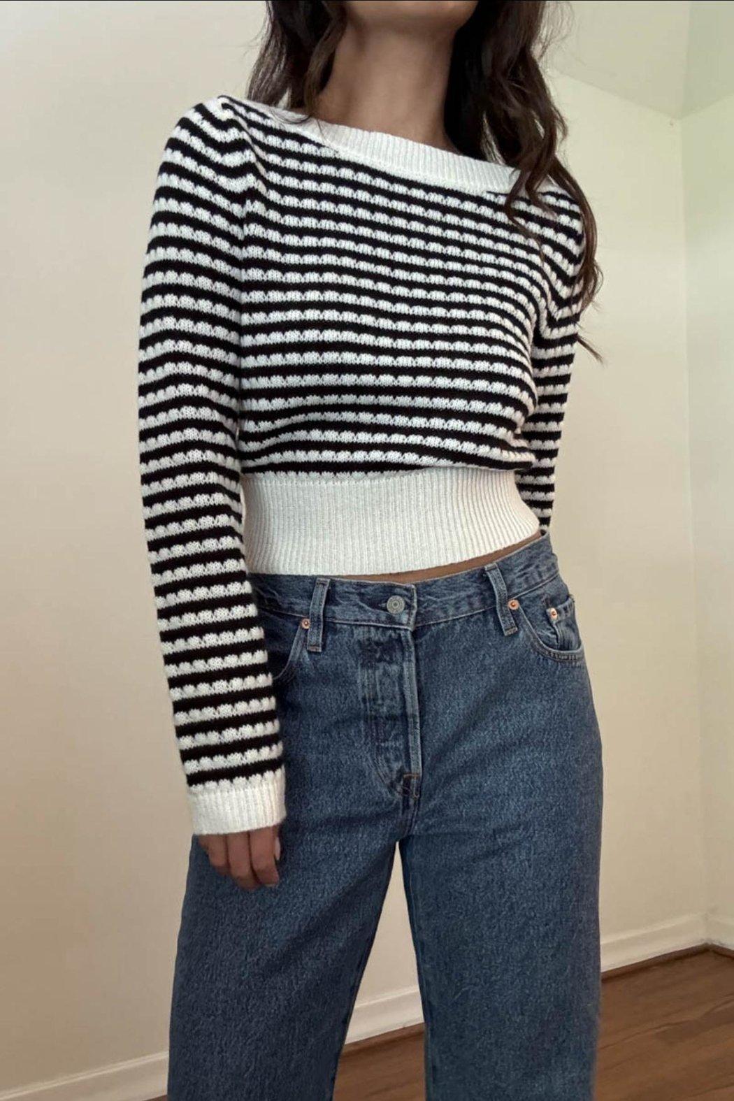 Striped Sweater Top Product Image