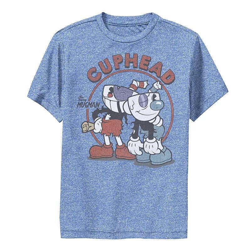 Boys 8-20 Cuphead and Mugman Rough and Ready Tee, Boys Athletic Grey Product Image