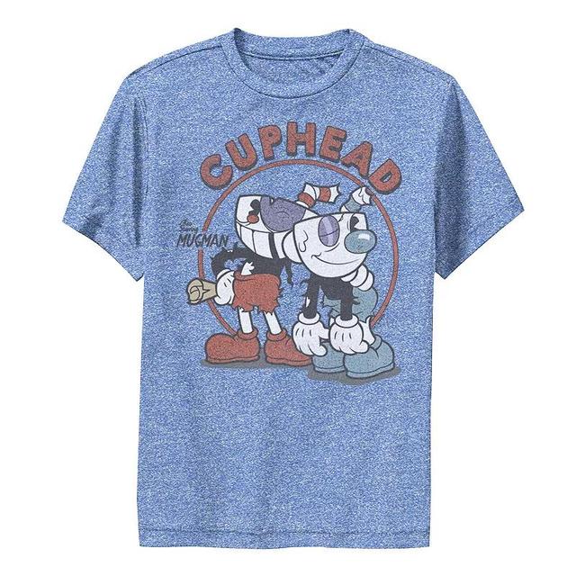 Mens Cuphead Starring Mugman Rough & Ready Tee Athletic Grey Product Image