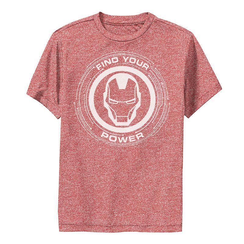 Boys 8-20 Marvel Iron Man Find Your Power Performance Tee, Boys Red Grey Product Image