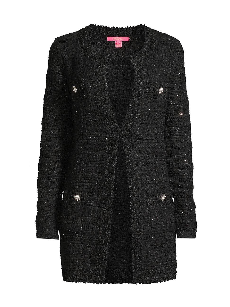 Womens Amal Tweed Longline Cardigan Product Image