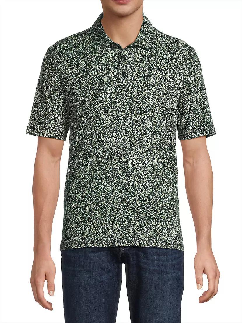 Leaf Print Cotton Shirt Product Image