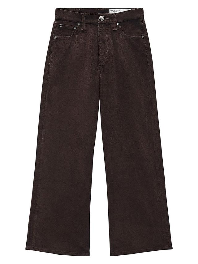 Womens Andi High-Rise Cropped Wide-Leg Corduroy Pants Product Image