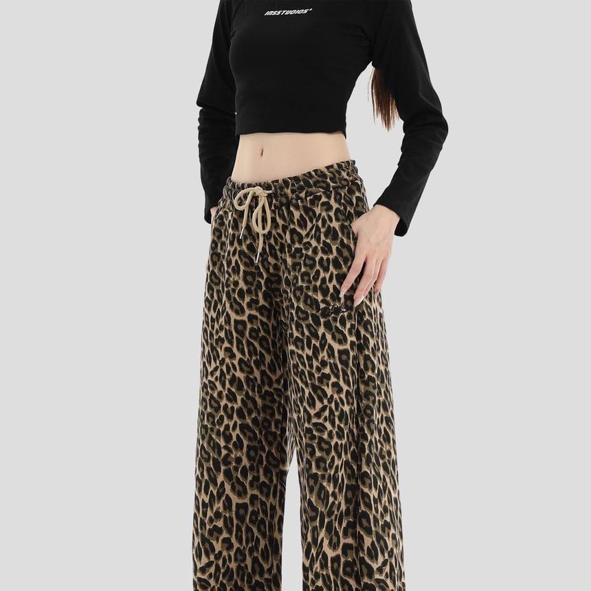 High Waist All Over Print Wide Leg Pants Product Image