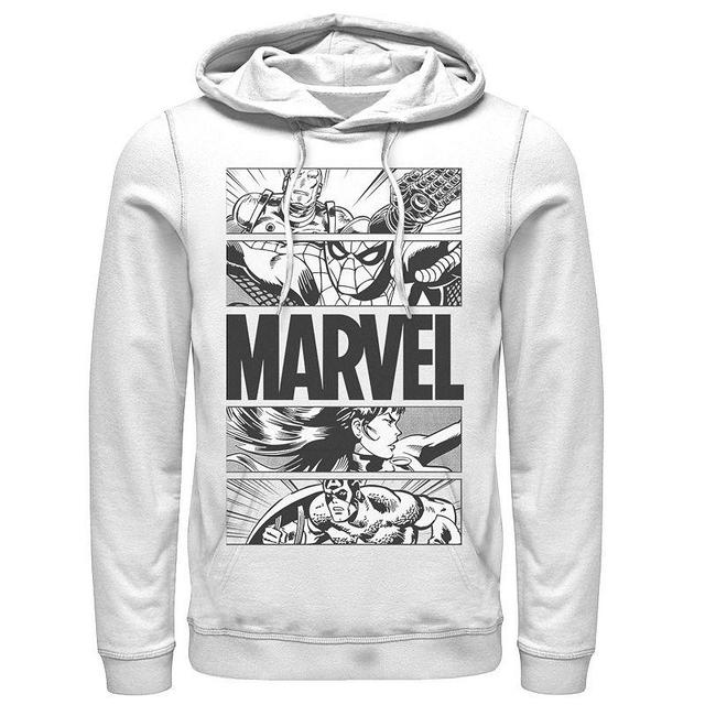 Mens Marvel Avengers Retro Action Panel Fill Hoodie Product Image