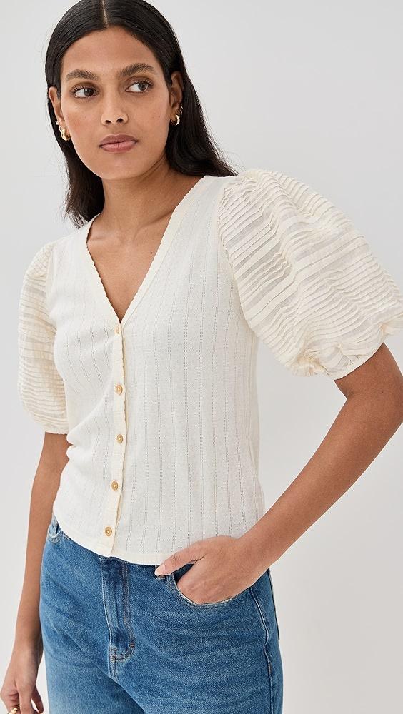 Sea Myra Cotton Combo Short Sleeve Top | Shopbop Product Image