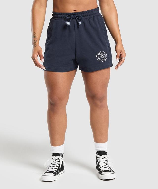 Gymshark Legacy Cotton Shorts - Heavy Blue Female Product Image