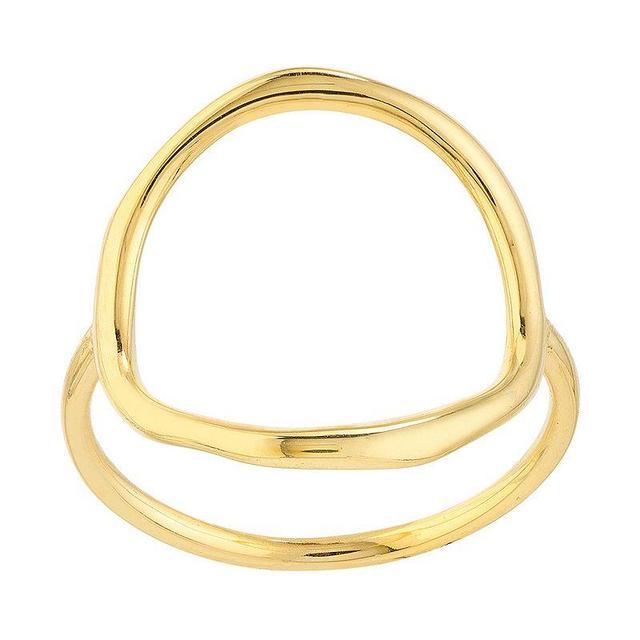 14k Gold Open Circle Ring, Womens Product Image