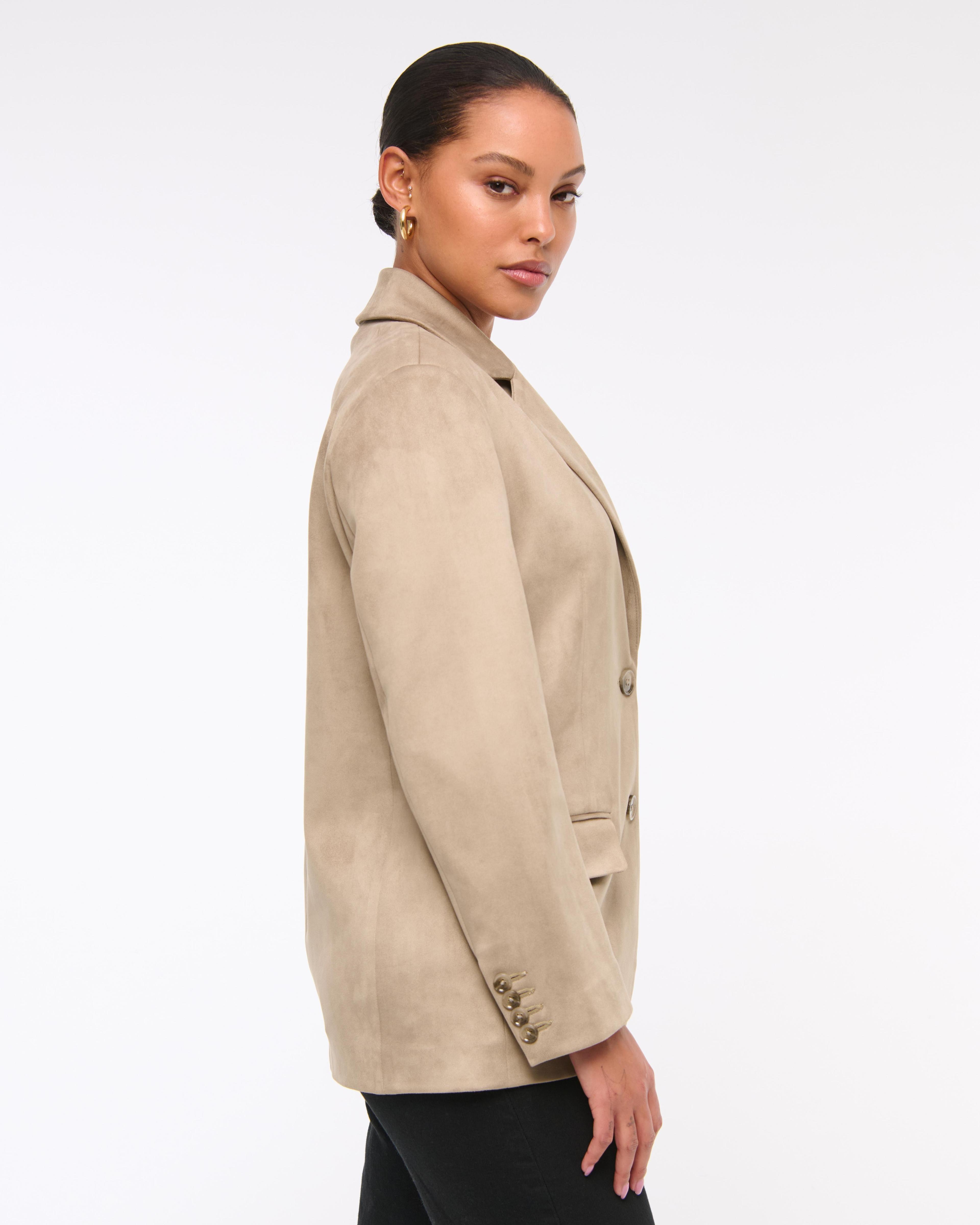 Vegan Suede Slouchy Blazer Product Image