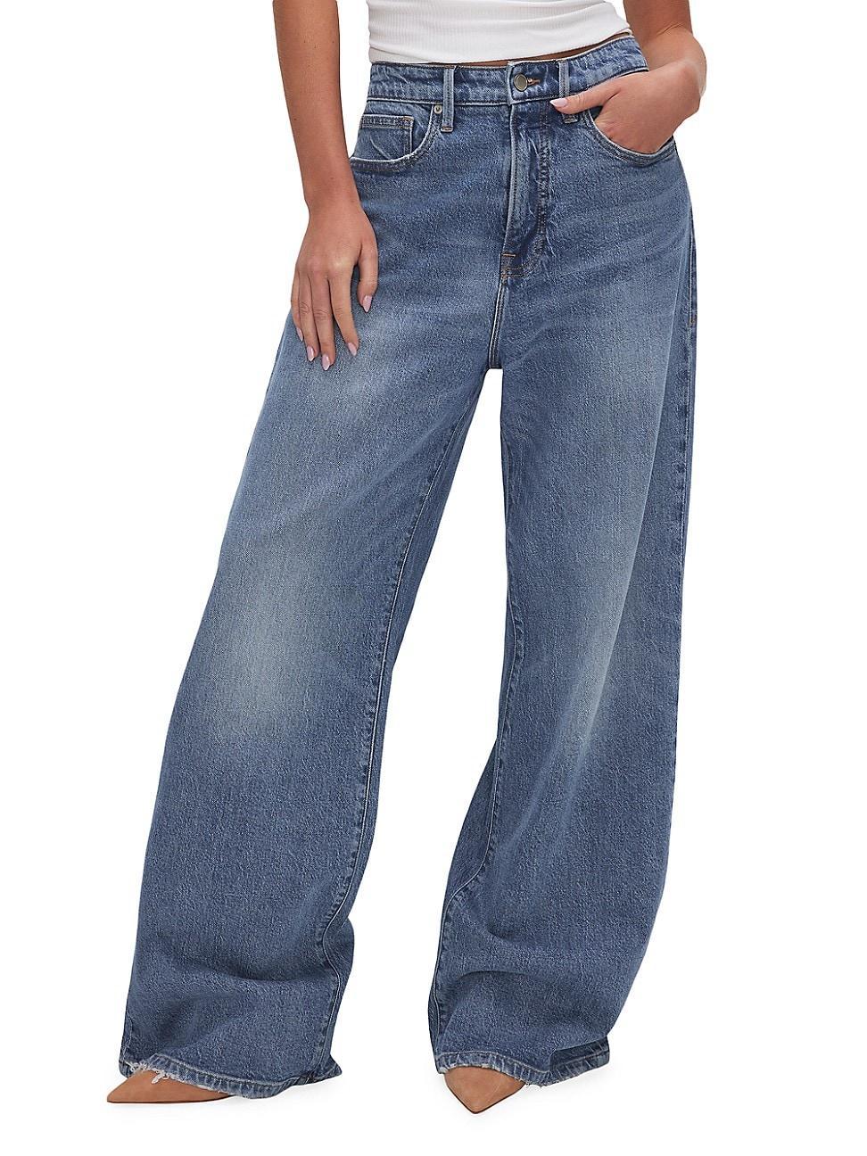 Womens Good Ease Relaxed Jeans | Indigo, Size 14 | Good American by Khlo Kardashian Product Image