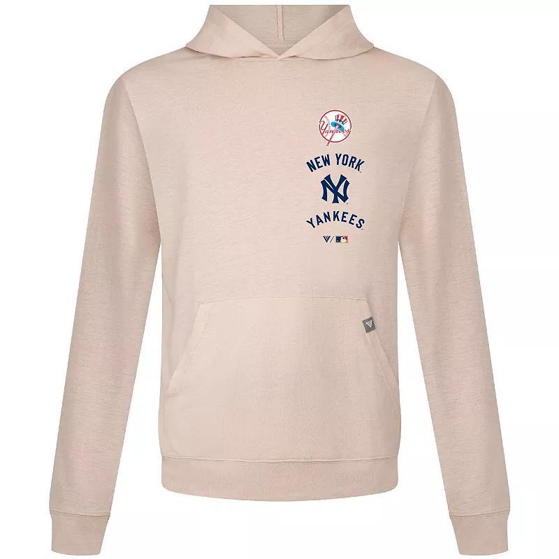 Mens Levelwear Cream New York Yankees Base Line Pullover Hoodie Product Image