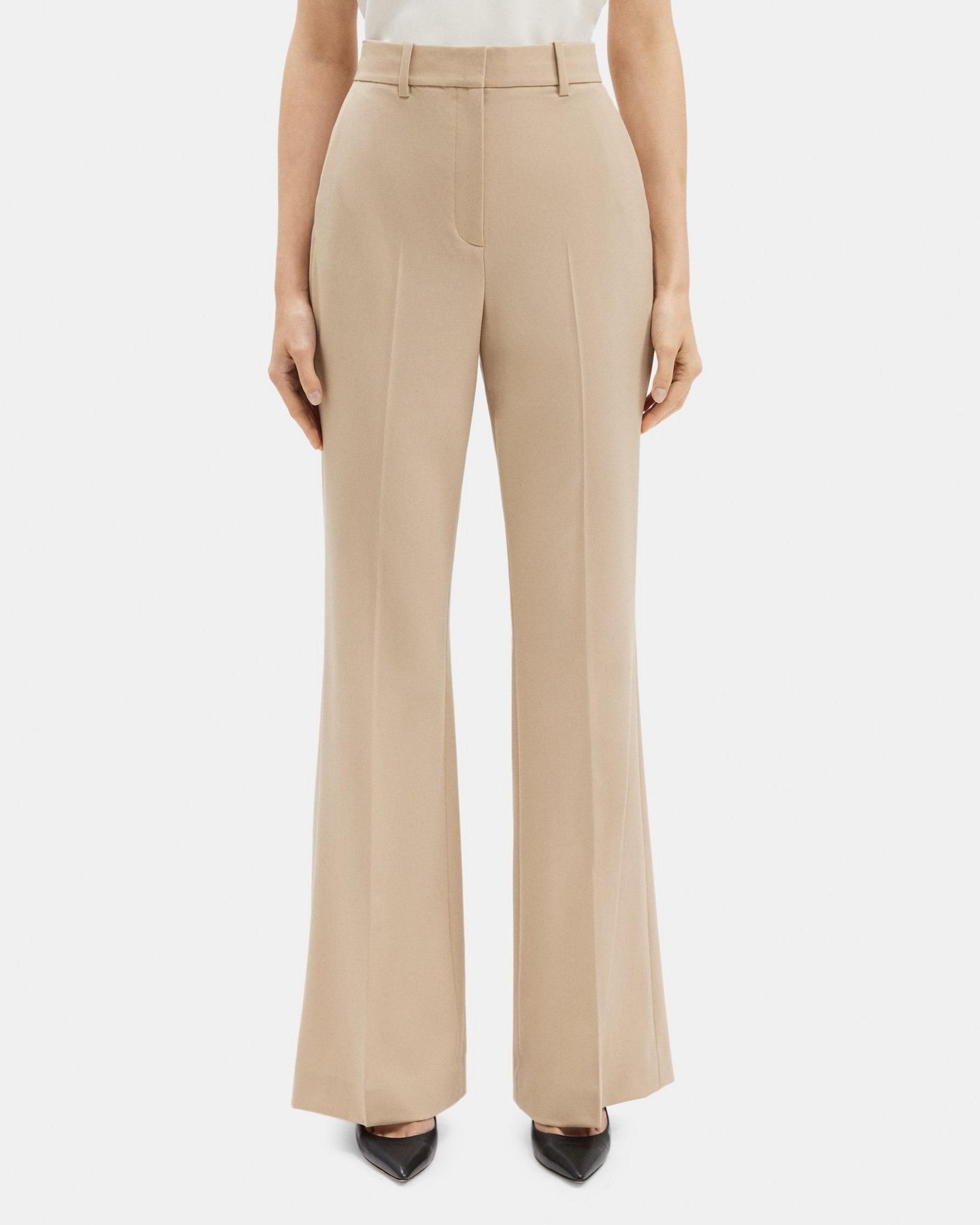 Flared High-Waist Pant in Stretch Wool product image