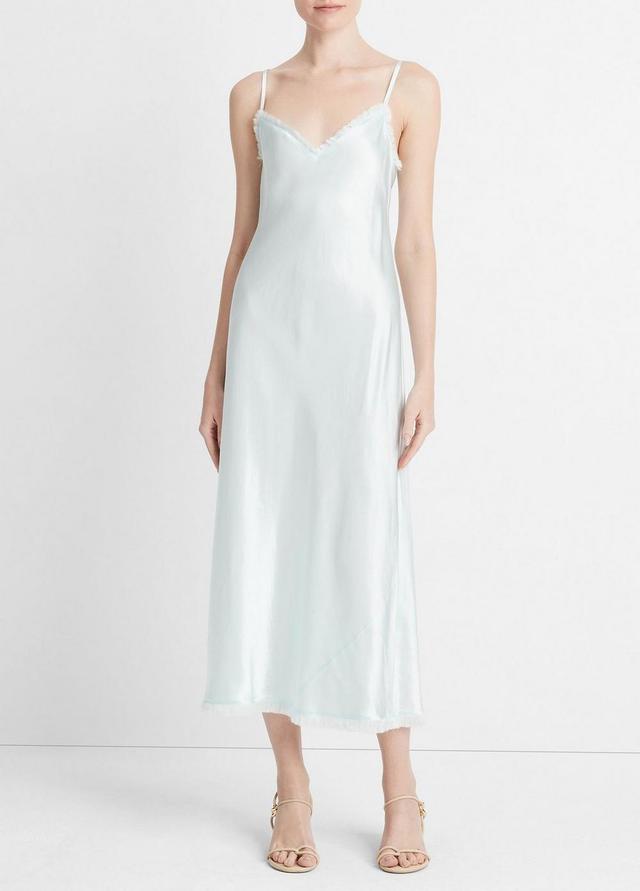 Satin Frayed-Edge Bias Camisole Dress Product Image