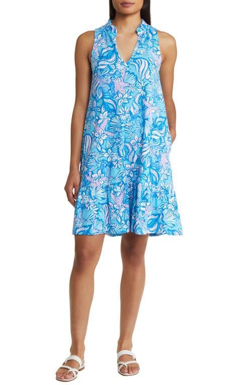 Lilly Pulitzer Malone Shell Print Sleeveless Cotton Shift Dress Product Image