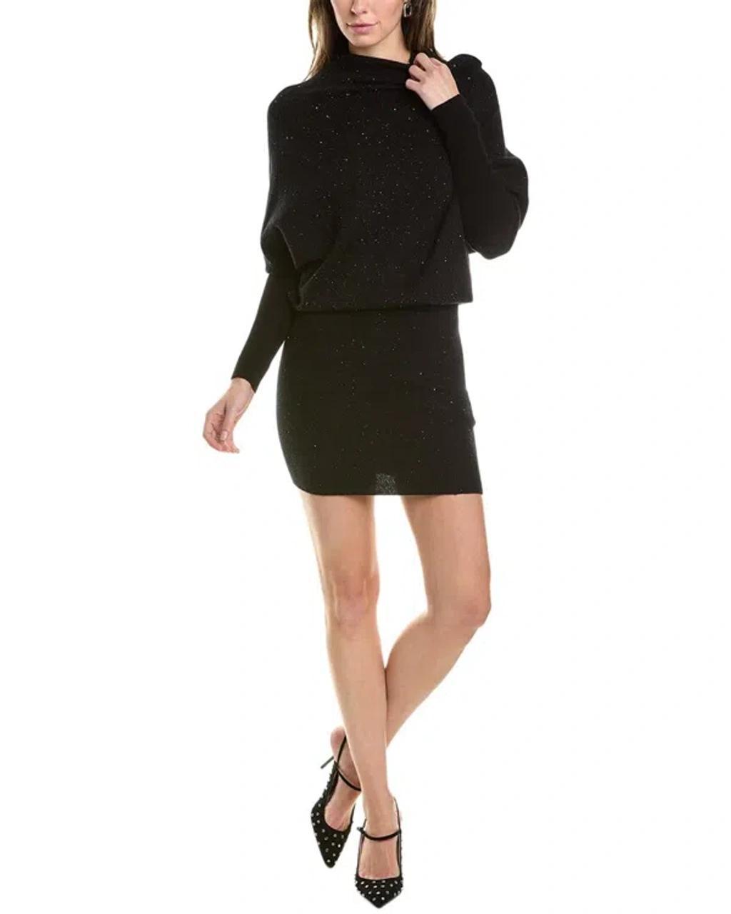 Ridley Sparkle Wool-blend Sweaterdress In Black Product Image