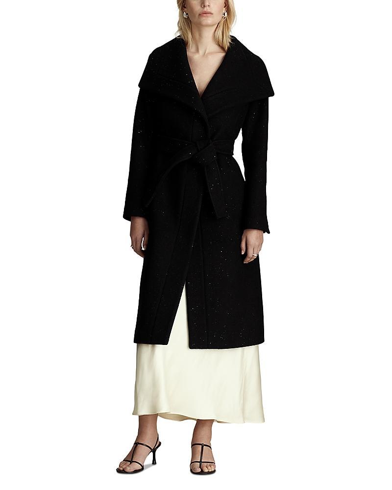 Womens Gisele Sequined Wool-Blend Maxi Coat Product Image