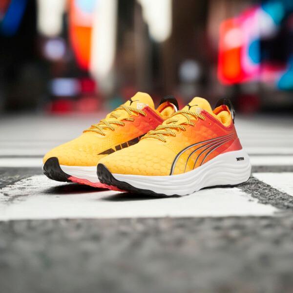 PUMA ForeverRun NITROâ¢ FADE Women's Running Shoes in Sun Stream/Sunset Glow/White Product Image