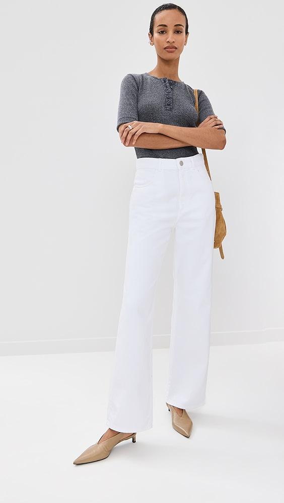 Róhe Relaxed Fit White Jeans | Shopbop Product Image