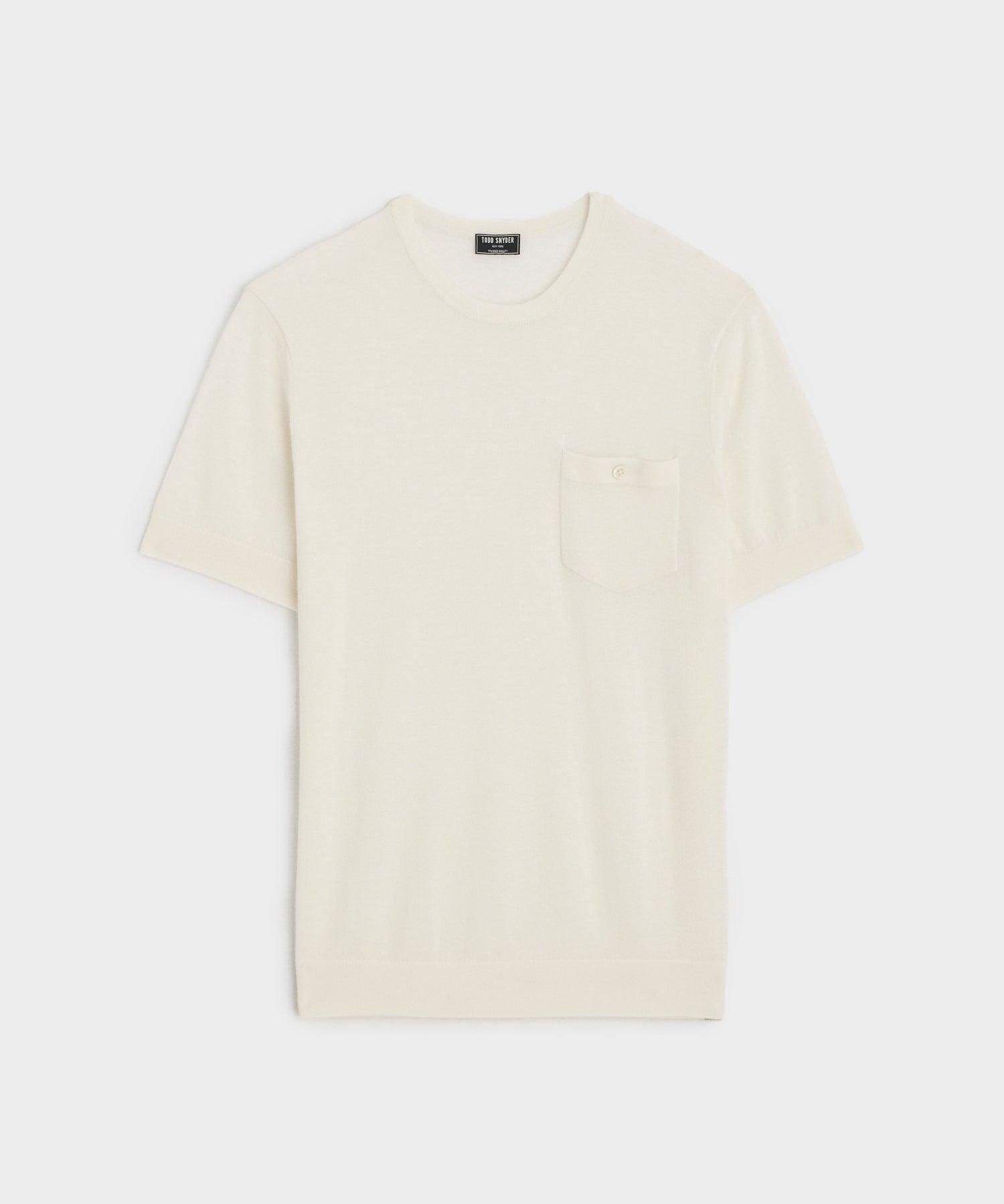 Premium Cashmere Pocket Tee Product Image