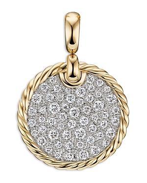 Womens DY Elements Disc Pendant in 18K Yellow Gold with Pav Diamonds Product Image