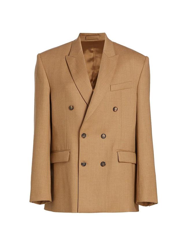 Womens Wool Double-Breasted Blazer Product Image