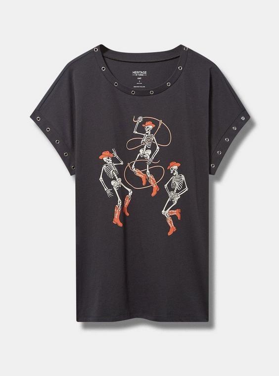 Cowboy Skeletons Heritage Jersey Dolman Embellished Tee Product Image