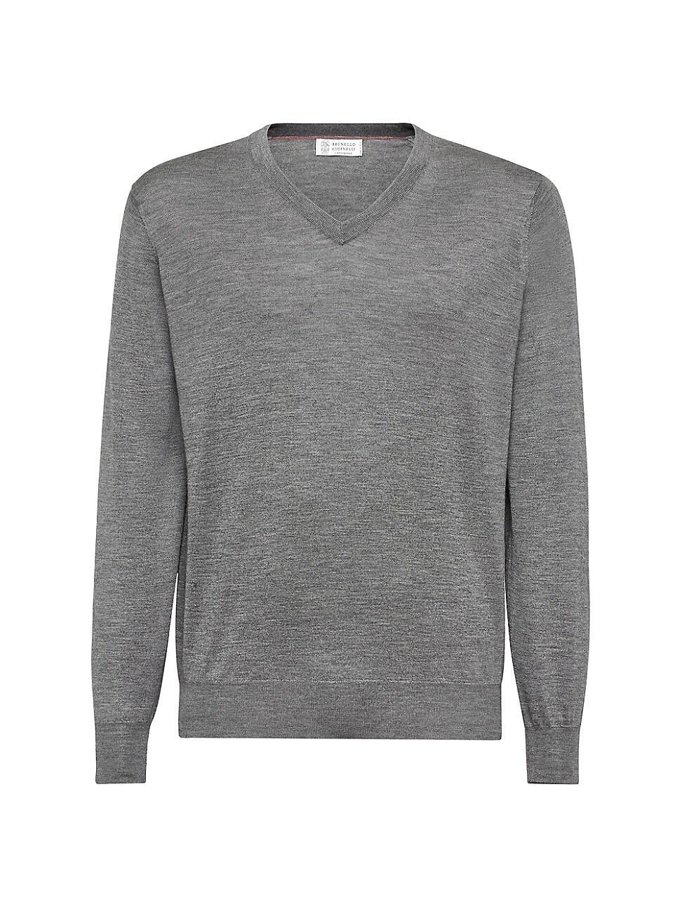 Mens Cashmere and Silk Lightweight Sweater Product Image