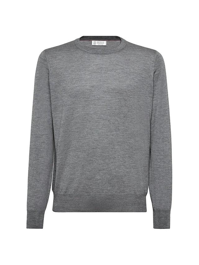 Mens Lightweight Cashmere and Silk Crew Neck Sweater Product Image