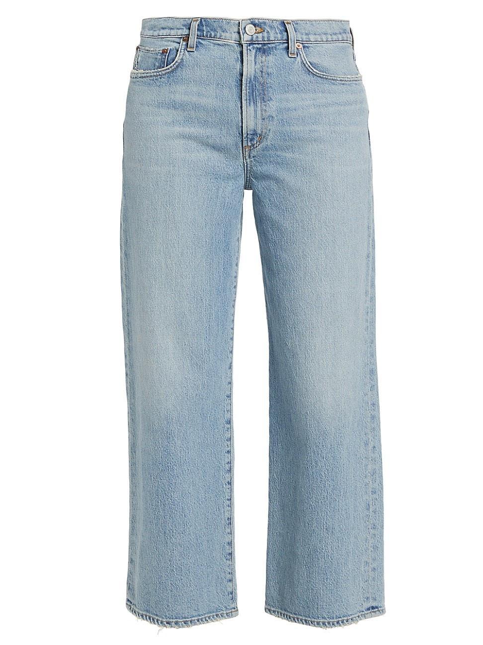 Womens Harper Mid-Rise Relaxed Crop Jeans Product Image