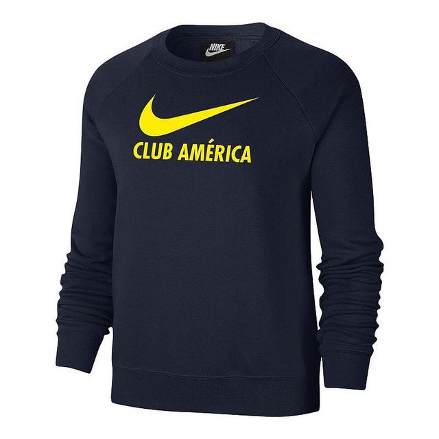 Womens Nike Navy Club America Lockup Varsity Tri-Blend Raglan Pullover Sweatshirt Caf Blue Product Image