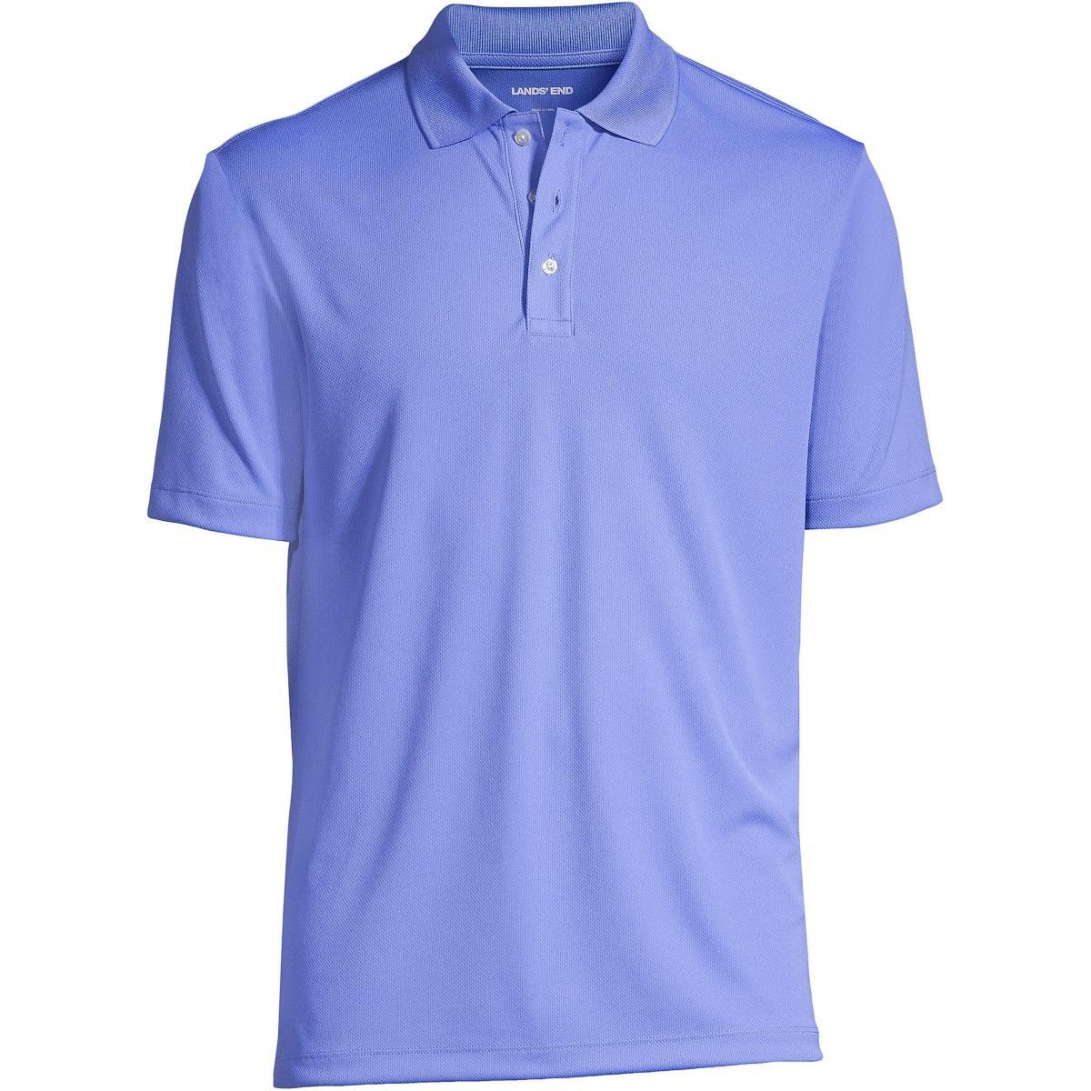 Lands End Mens Short Sleeve Solid Active Polo Shirt Product Image