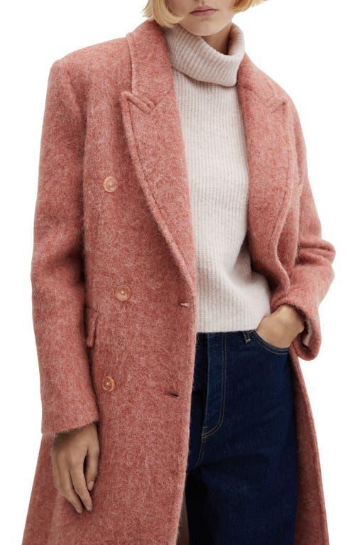 MANGO - Double-breasted wool coat pinkWomen Product Image