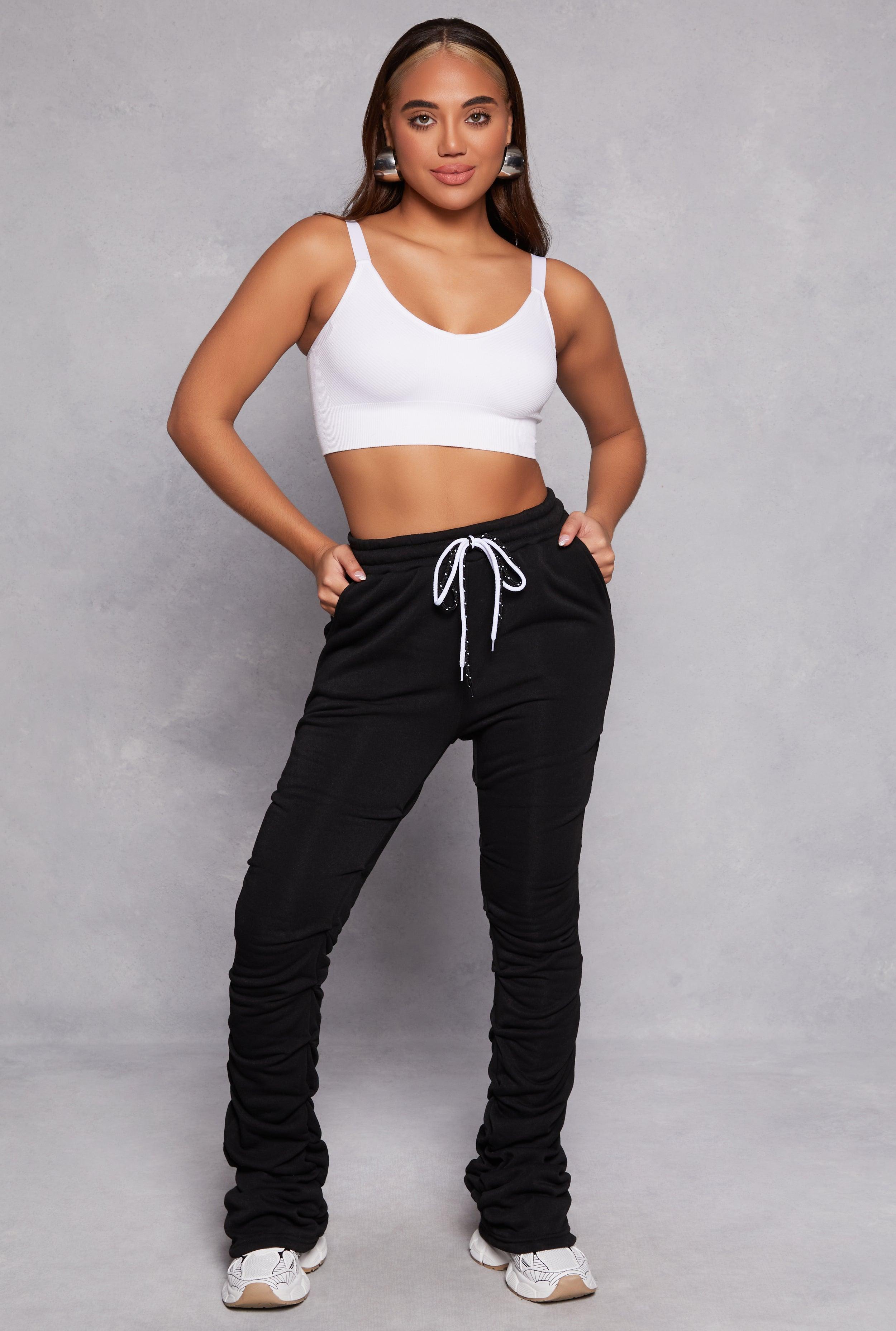 Womens Double Drawstring Stacked Sweatpants Product Image