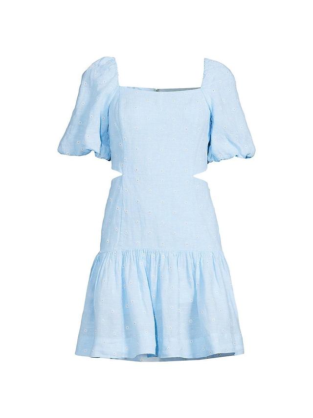 Womens Kylanne Cut-Out Puff-Sleeve Minidress Product Image