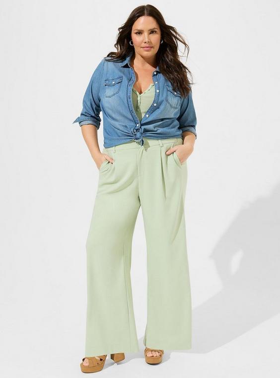 High-Rise Wide-Leg Wide Leg Stretch Crepe Pant product image