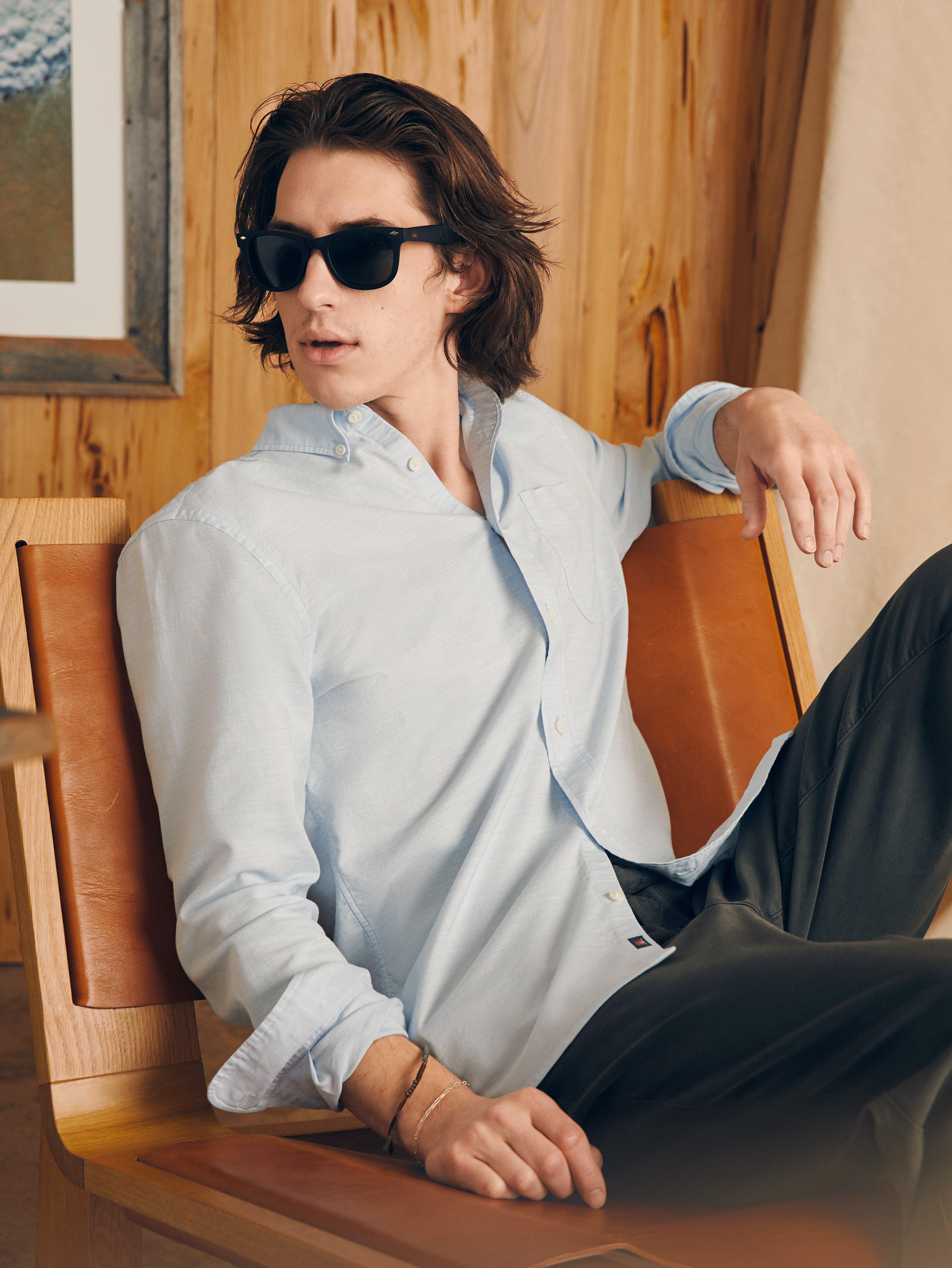 Supima Oxford Shirt - Blue Heather Product Image