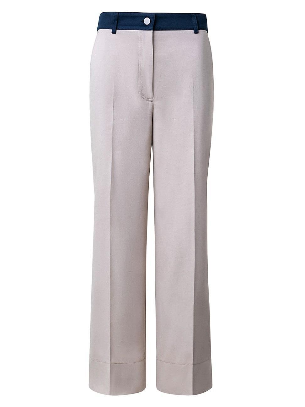 Womens Chiara Colorblocked Garbardine Wide Crop Pants Product Image