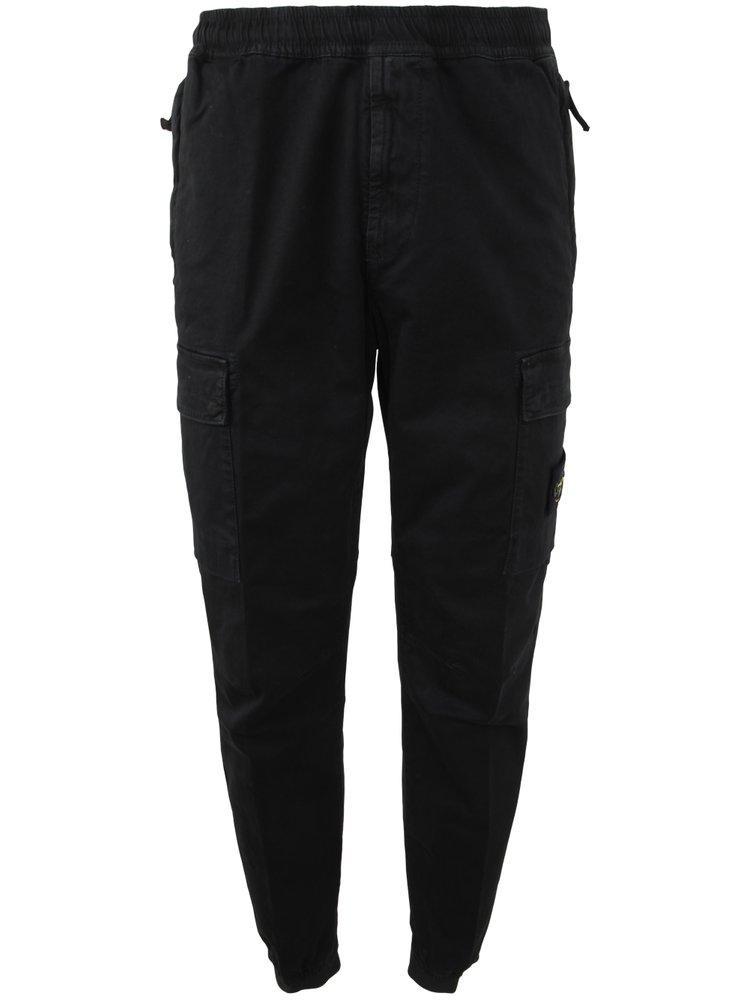 Tapered Cargo Trousers In Black Product Image