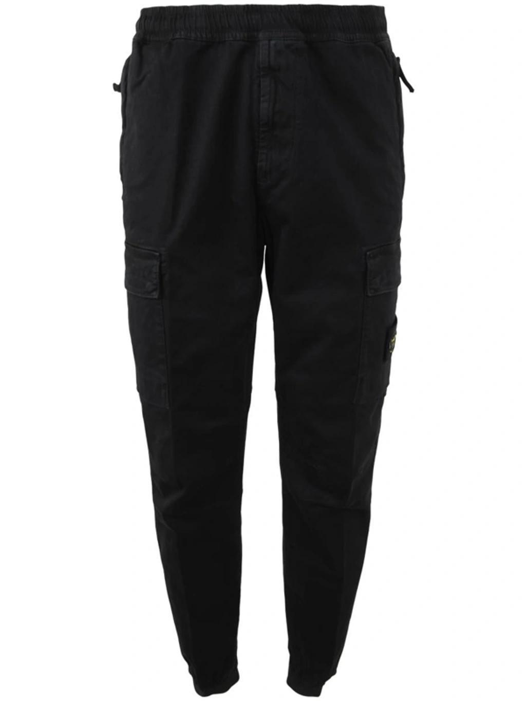 Tapered Cargo Trousers In Black Product Image