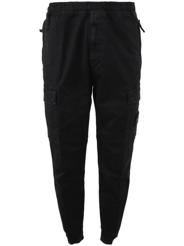 Tapered Cargo Trousers In Black Product Image